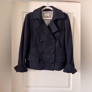 Club Monaco Navy Blue wool peacoat, Size Large